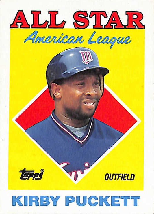 FIINR Baseball Card 1988 Topps All-Star Kirby Puckett MLB Baseball Card #391 - Mint Condition