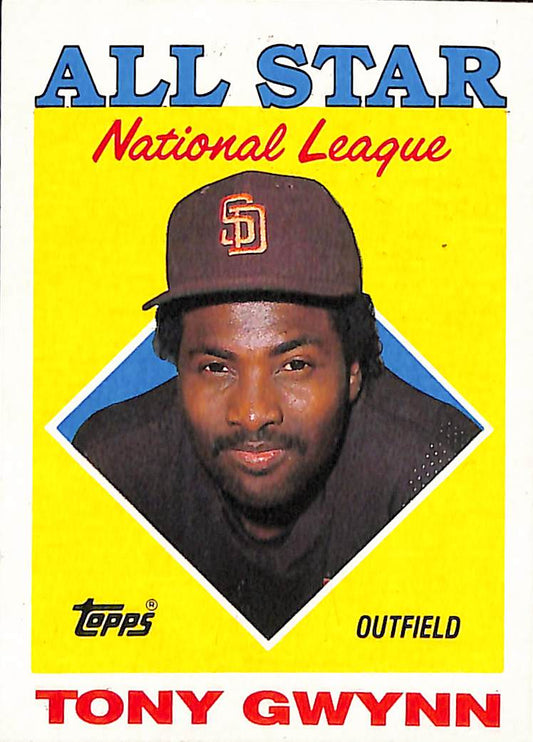 FIINR Baseball Card 1988 Topps All-Star Tony Gwynn Vintage Baseball Card #402 - Mint Condition