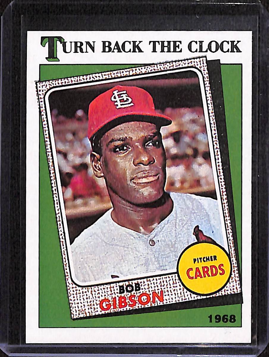 FIINR Baseball Card 1988 Topps Bob Gibson Turn Back The Clock Vintage Baseball Card #664 - Mint Condition