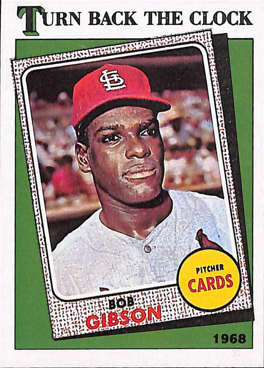FIINR Baseball Card 1988 Topps Bob Gibson Turn Back The Clock Vintage Baseball Card #664 - Mint Condition
