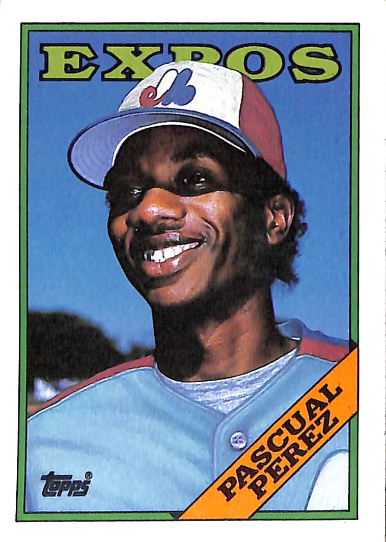 FIINR Baseball Card 1988 Topps Pascual Perez Vintage MLB Baseball Card #647 - Mint Condition