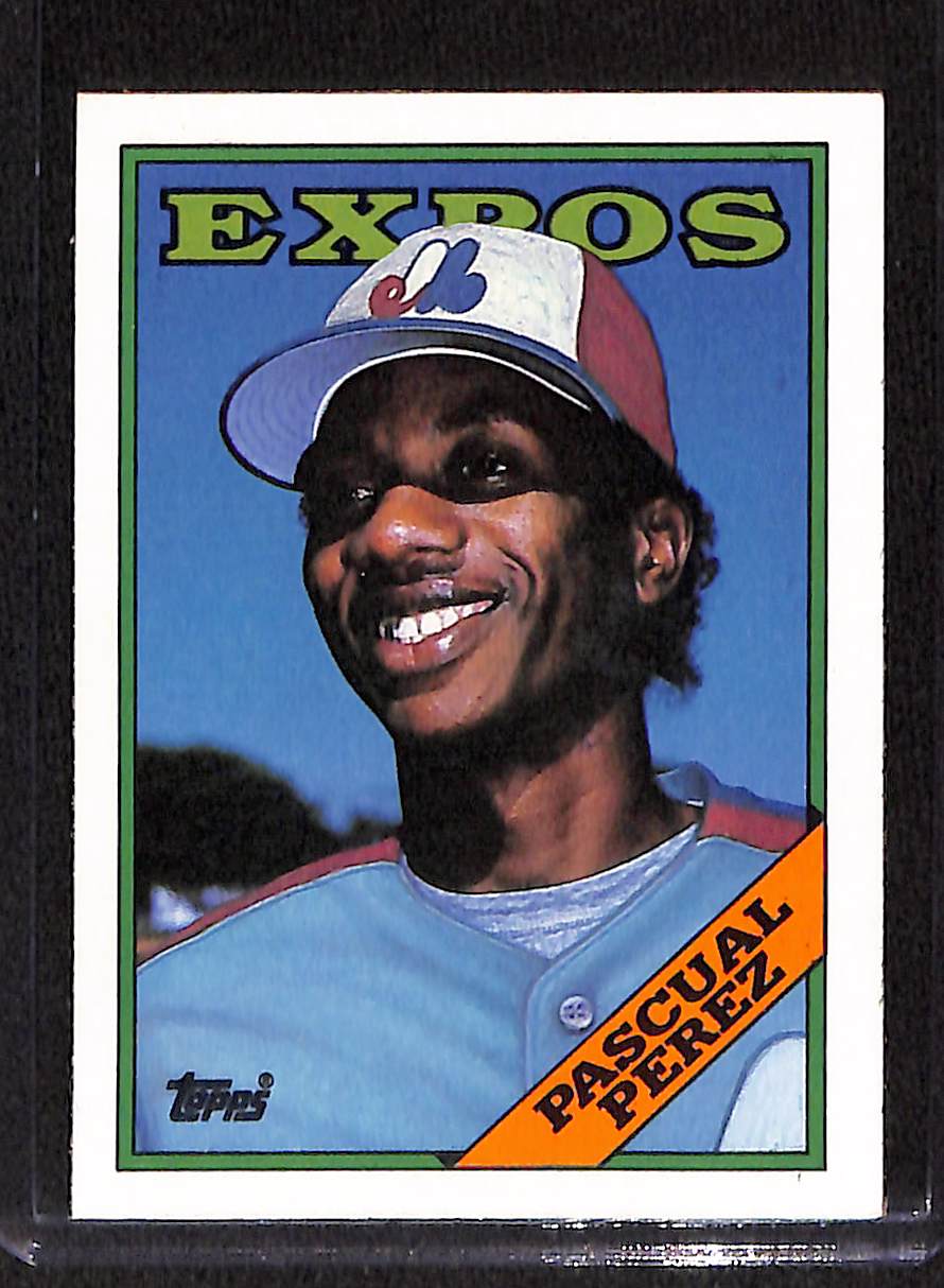 FIINR Baseball Card 1988 Topps Pascual Perez Vintage MLB Baseball Card #647 - Mint Condition