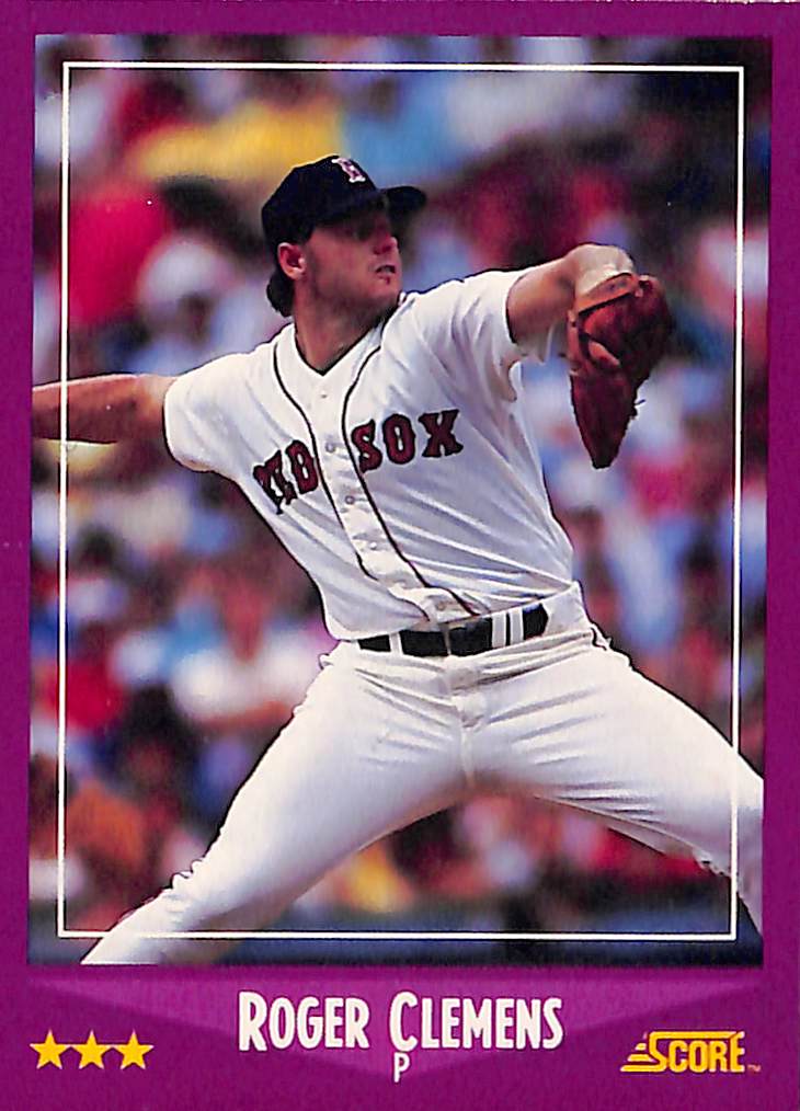 FIINR Baseball Card 1988 Vintage Score Roger Clemens Baseball Card #110 - Mint Condition