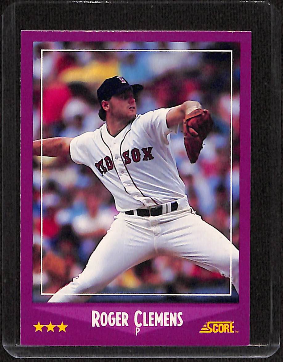 FIINR Baseball Card 1988 Vintage Score Roger Clemens Baseball Card #110 - Mint Condition
