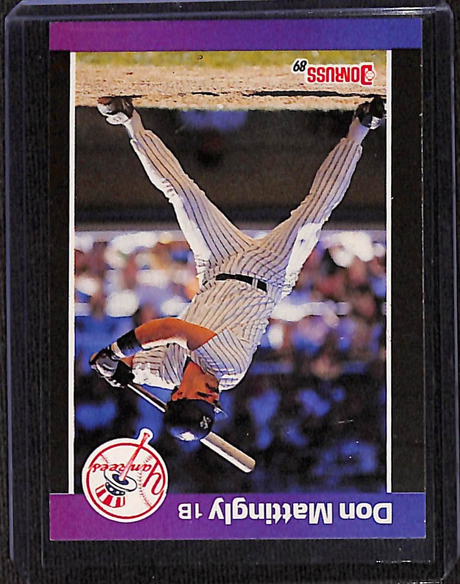 FIINR Baseball Card 1989 Donruss Don Mattingly Baseball Error Card #74 - Error Card - Mint Condition