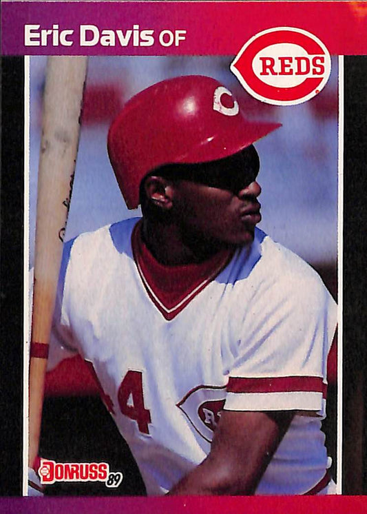 FIINR Baseball Card 1989 Donruss Eric Davis Vintage MLB Baseball Card #80 - Mint Condition
