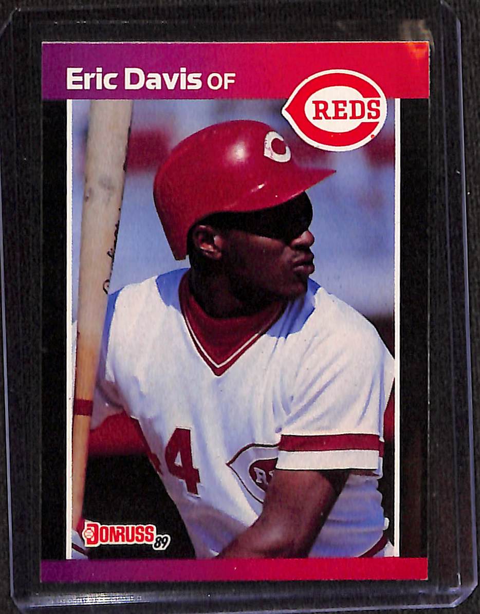 FIINR Baseball Card 1989 Donruss Eric Davis Vintage MLB Baseball Card #80 - Mint Condition