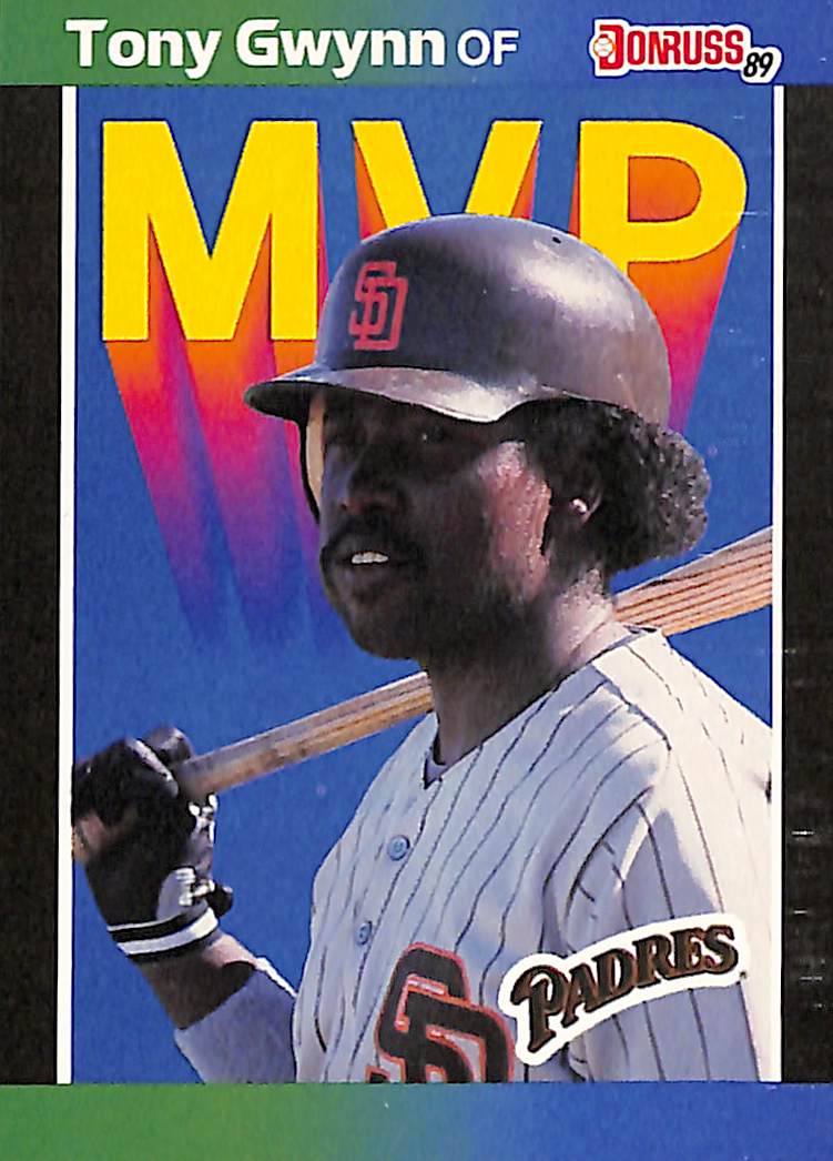 FIINR Baseball Card 1989 Donruss MVP Tony Gwynn Vintage Baseball Error Card #BC-20 - Error Card - Mint Condition