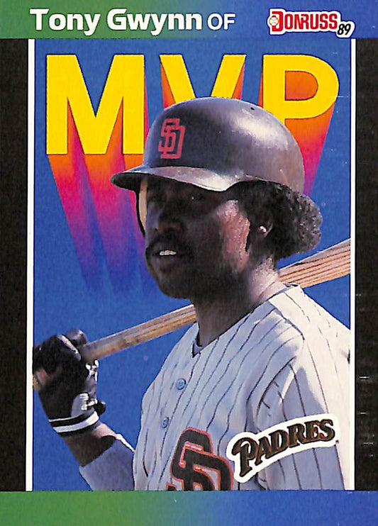FIINR Baseball Card 1989 Donruss MVP Tony Gwynn Vintage Baseball Error Card #BC-20 - Error Card - Mint Condition