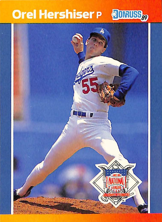 FIINR Baseball Card 1989 Donruss Orel Hershiser Vintage Baseball Card #50 - Mint Condition