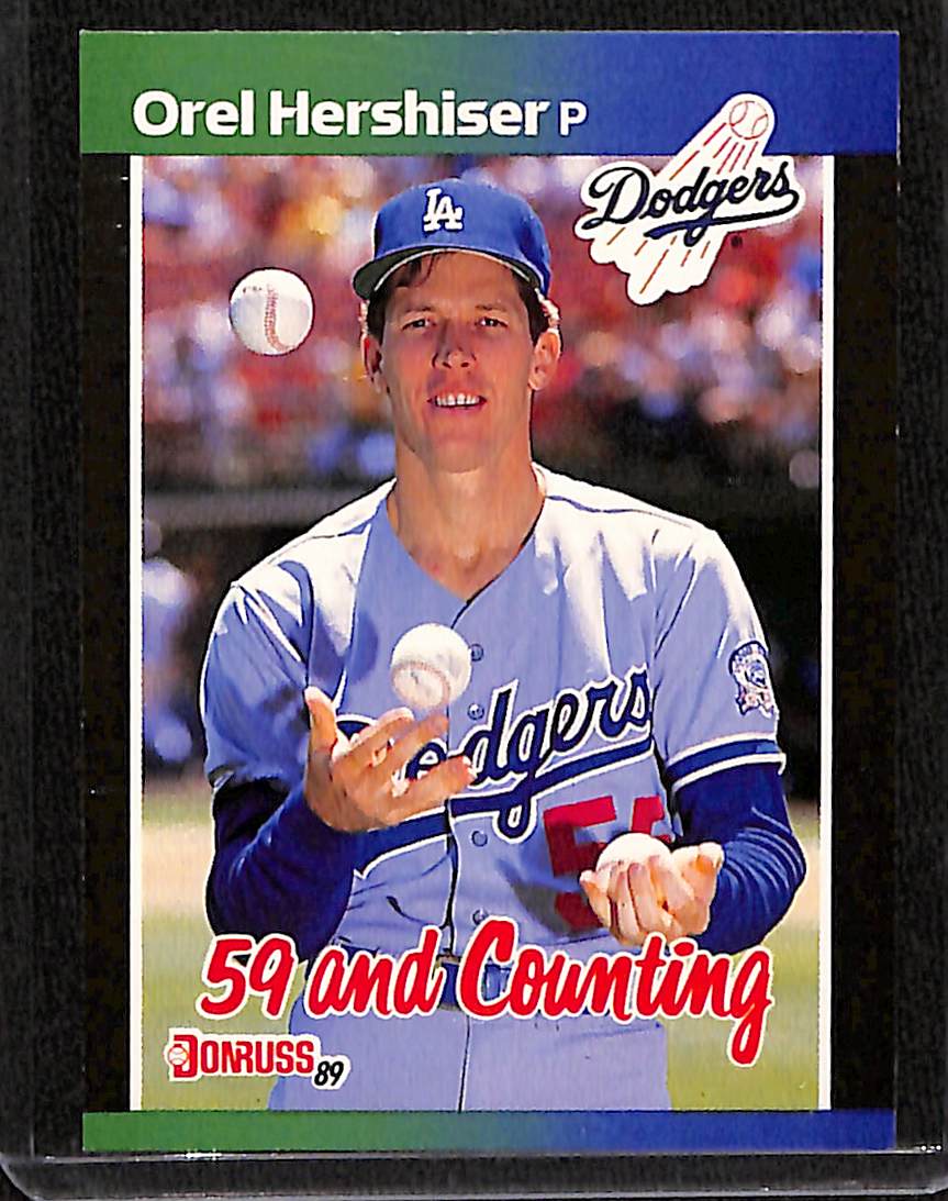 FIINR Baseball Card 1989 Donruss Orel Hershiser Vintage Baseball Card #648 - Mint Condition