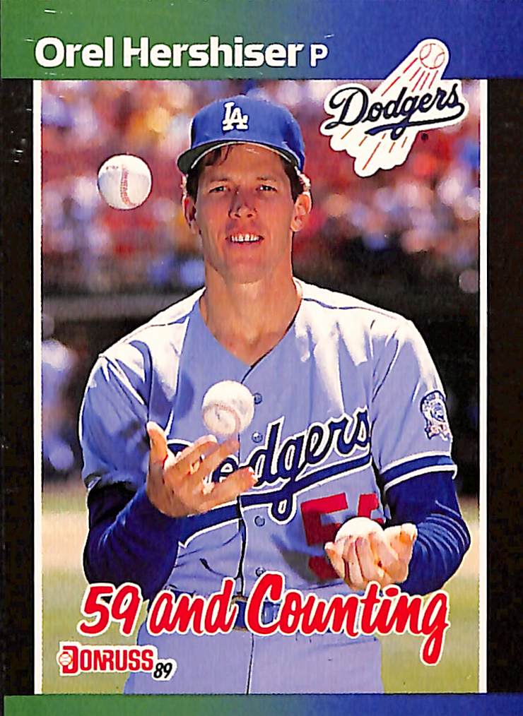 FIINR Baseball Card 1989 Donruss Orel Hershiser Vintage Baseball Card #648 - Mint Condition