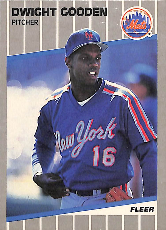 FIINR Baseball Card 1989 Fleer Dwight "Doc" Gooden MLB Vintage Baseball Card #36 - Mint Condition