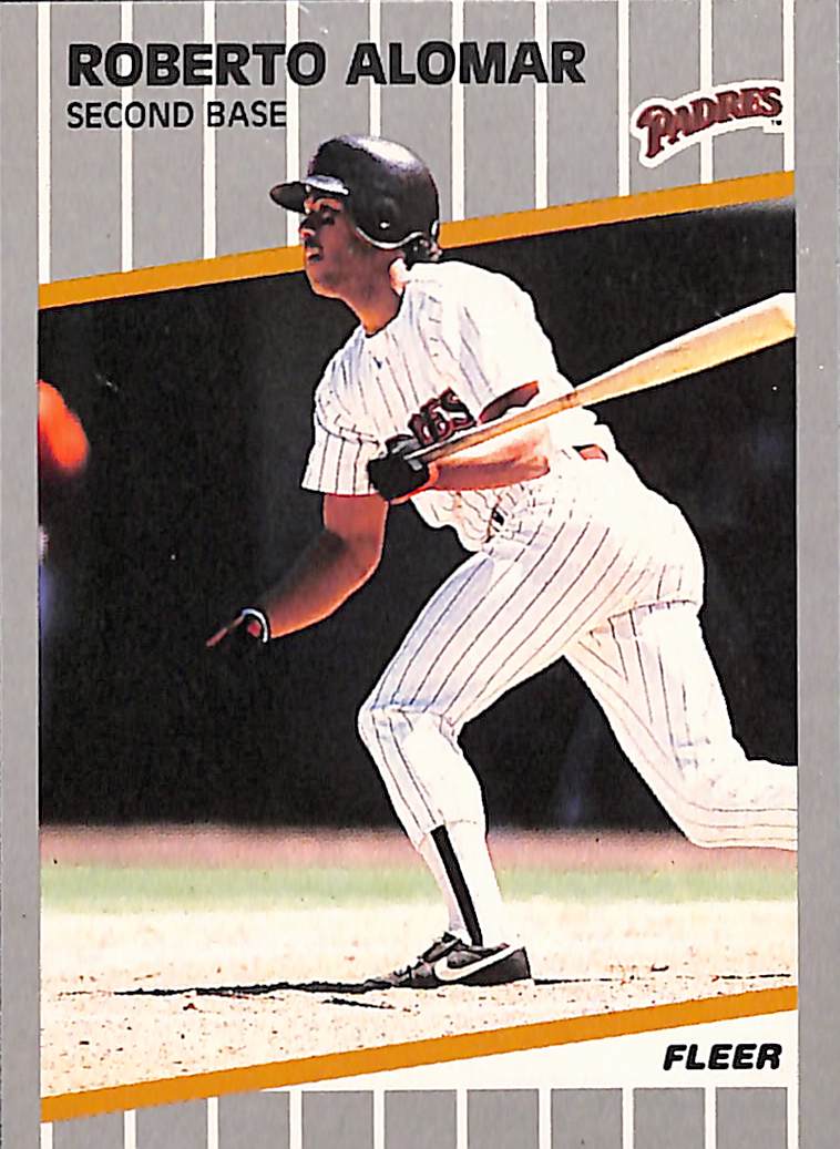 FIINR Baseball Card 1989 Fleer Roberto Alomar Vintage MLB Baseball Card #299 - Mint Condition