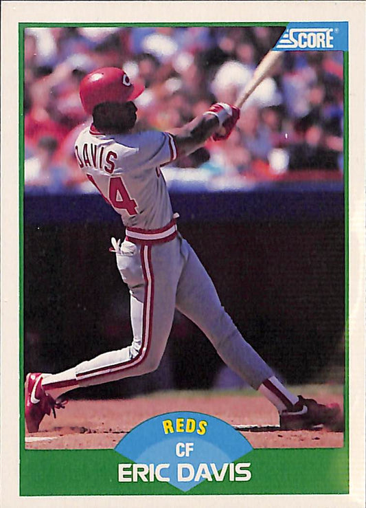FIINR Baseball Card 1989 Score Eric Davis Vintage MLB Baseball Card #109 - Mint Condition