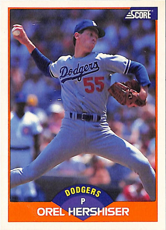 FIINR Baseball Card 1989 Score Orel Hershiser Vintage Baseball Card #370 - Mint Condition