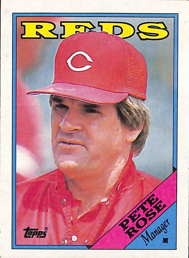 FIINR Baseball Card 1989 Topps Pete Rose Vintage Manager Baseball Card #475 - Mint Condition