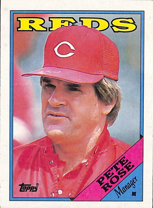 FIINR Baseball Card 1989 Topps Pete Rose Vintage Manager Baseball Card #475 - Mint Condition
