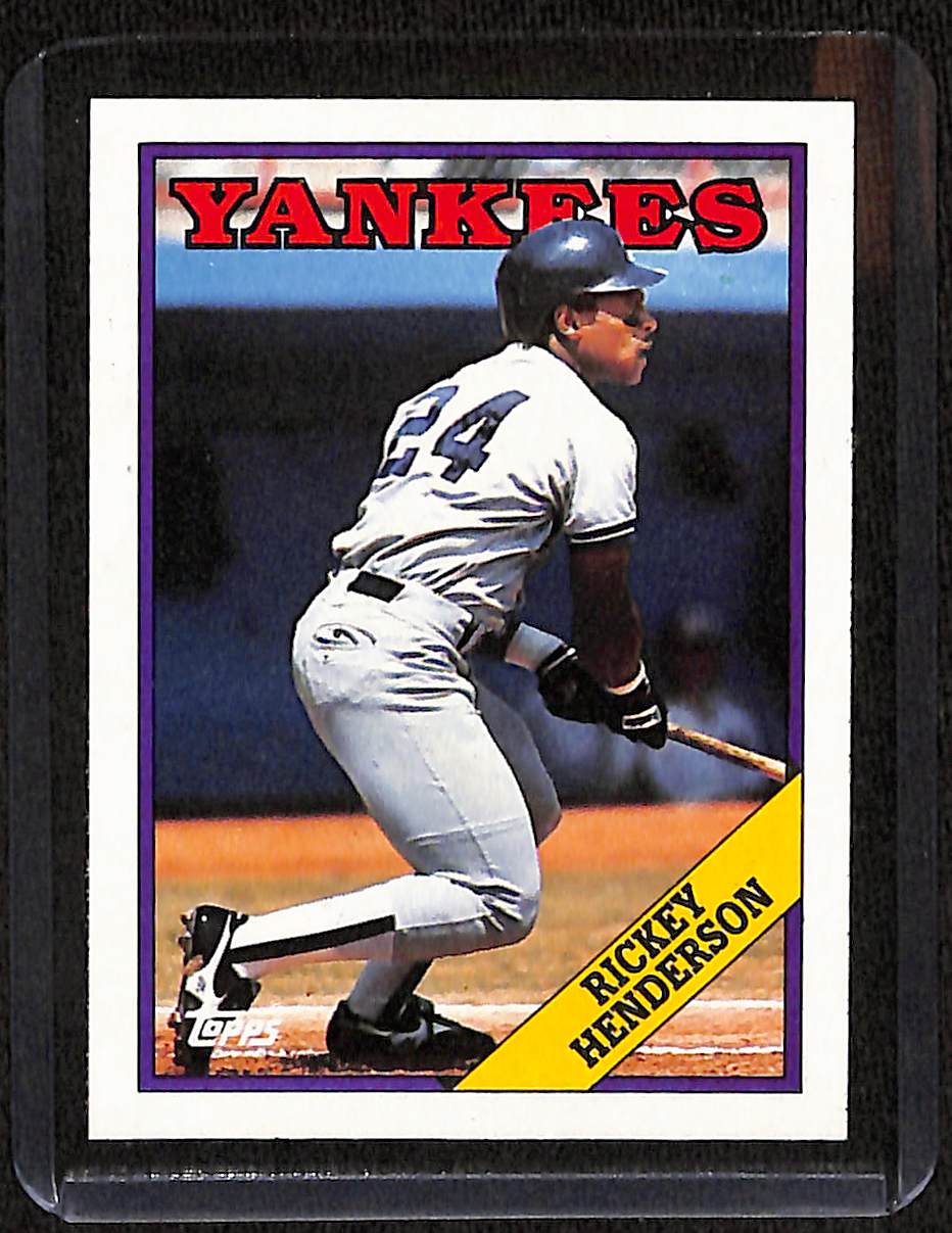 FIINR Baseball Card 1989 Topps Rickey Vintage Henderson Baseball Card #60 - Mint Condition