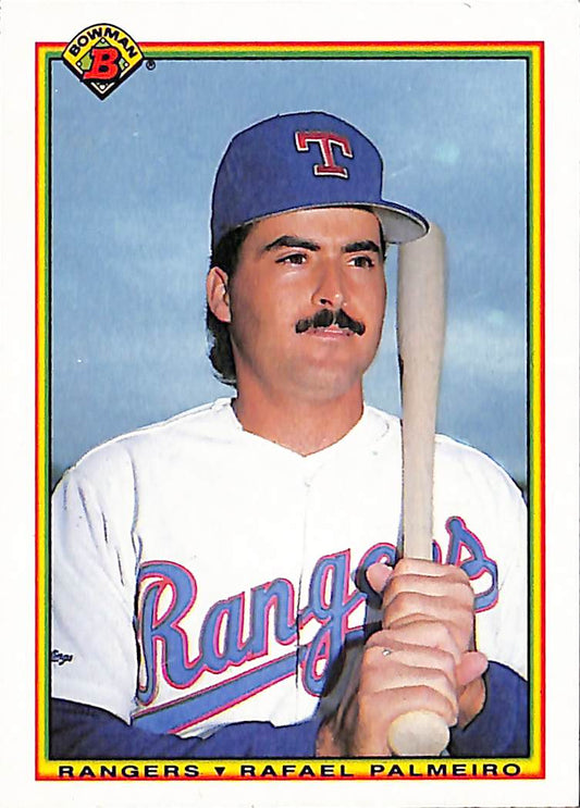 FIINR Baseball Card 1990 Bowman Rafael Palmeiro Vintage Baseball Card #496- Mint Condition