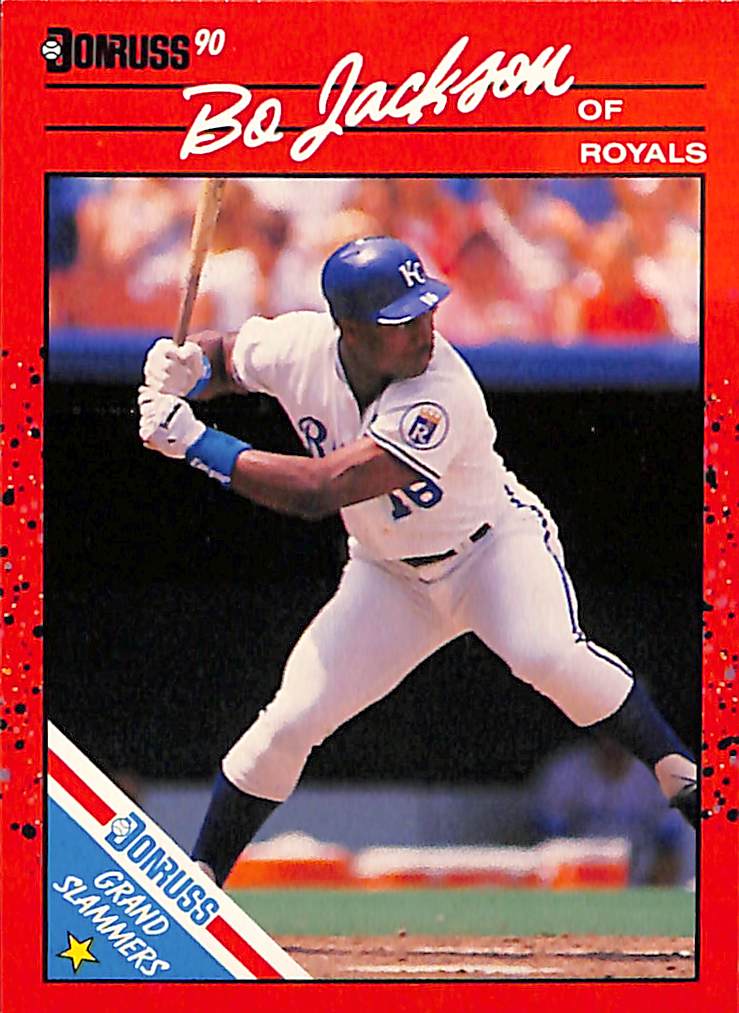 FIINR Baseball Card 1990 Donruss Bo Jackson All Star Baseball Card Royals #61 - Error Card - Mint Condition
