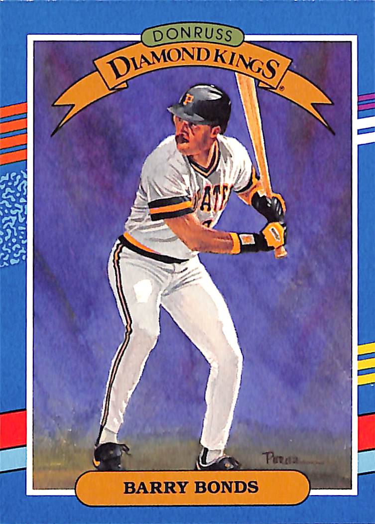 FIINR Baseball Card 1990 Donruss Diamond Kings Barry Bonds Baseball Card #4 - Mint Condition
