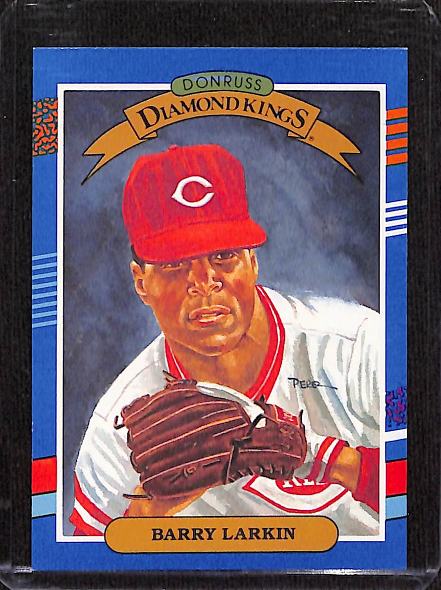FIINR Baseball Card 1990 Donruss Diamond Kings Barry Larkin MLB Baseball Error Card #5 - Error Card - Mint Condition