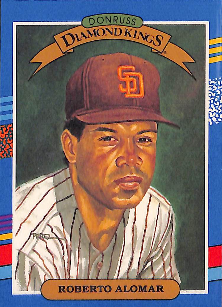 FIINR Baseball Card 1990 Donruss Diamond Kings Roberto Alomar MLB Baseball Card #12 - Mint Condition