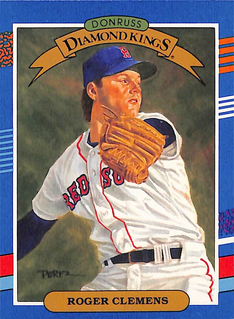 FIINR Baseball Card 1990 Donruss Diamond Kings Roger Clemens Baseball Error Card #9 - Error Card - Mint Condition