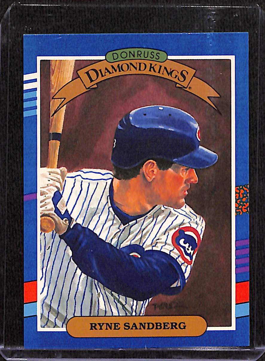 FIINR Baseball Card 1990 Donruss Diamond Kings Ryne Sandberg Baseball Error Card #14 - Error Card - Mint Condition
