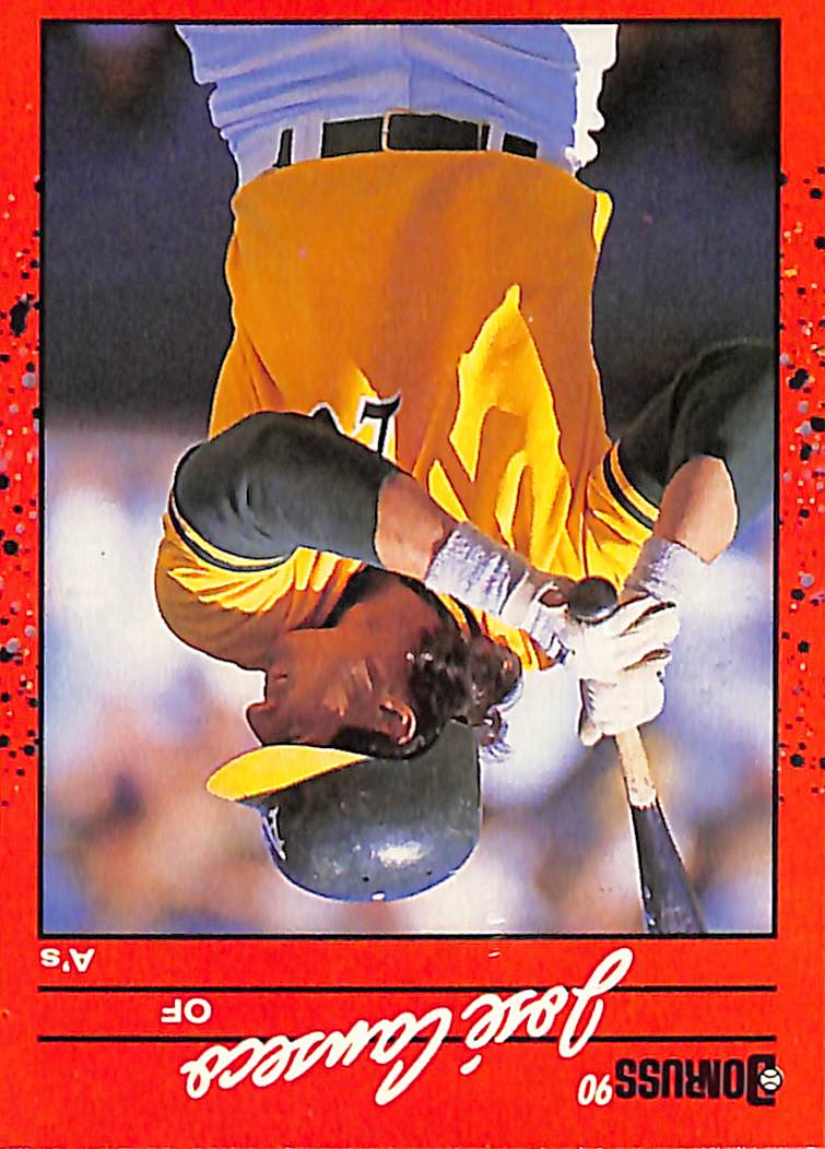 FIINR Baseball Card 1990 Donruss Jose Canseco Baseball Error Card #125 - Error Card - Mint Condition