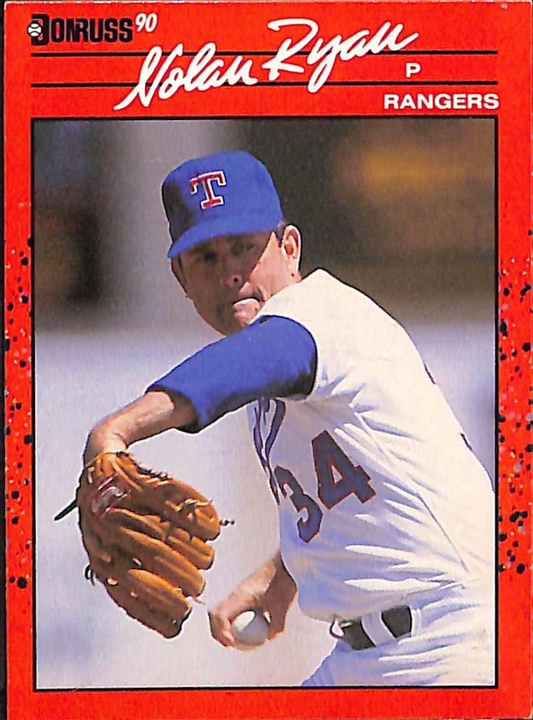FIINR Baseball Card 1990 Donruss Nolan Ryan Baseball Error Card Royals #166 - Error Card - Mint Condition