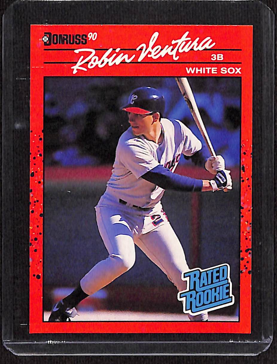 FIINR Baseball Card 1990 Donruss Robin Ventura Rated Rookie Baseball Player Card #28 - Error Card - Mint Condition