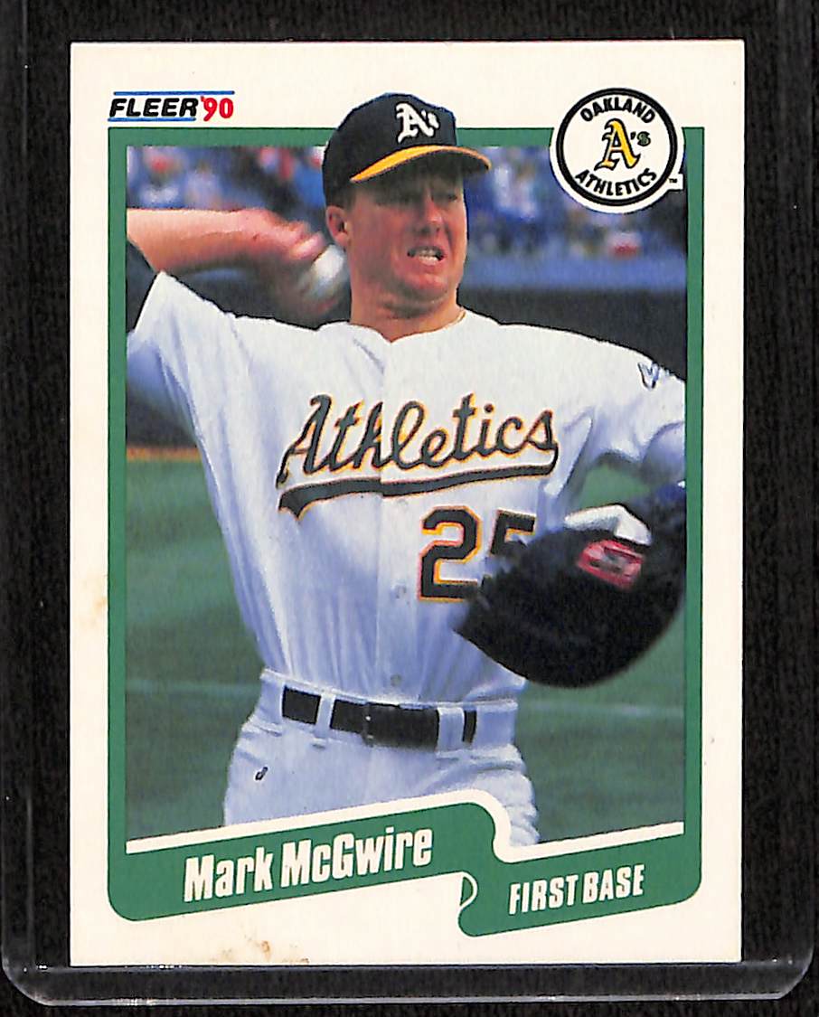 FIINR Baseball Card 1990 Fleer Mark McGwire Baseball Player Card #15 - Mint Condition