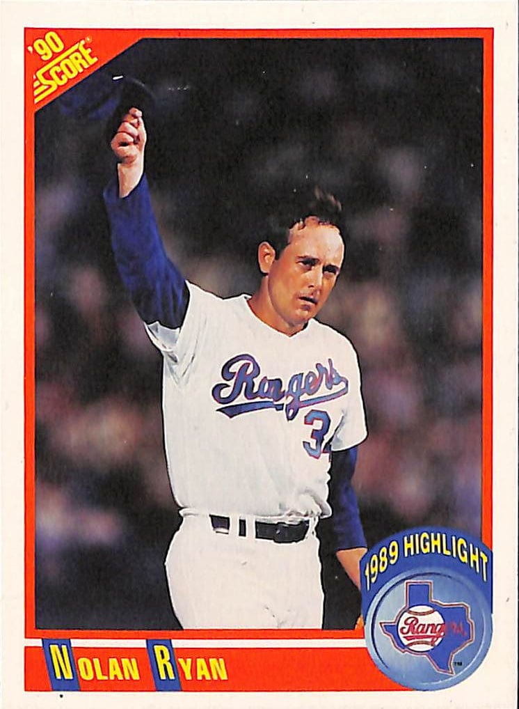 FIINR Baseball Card 1990 Score Highlights Nolan Ryan Rangers Baseball Card #696 - Mint Condition