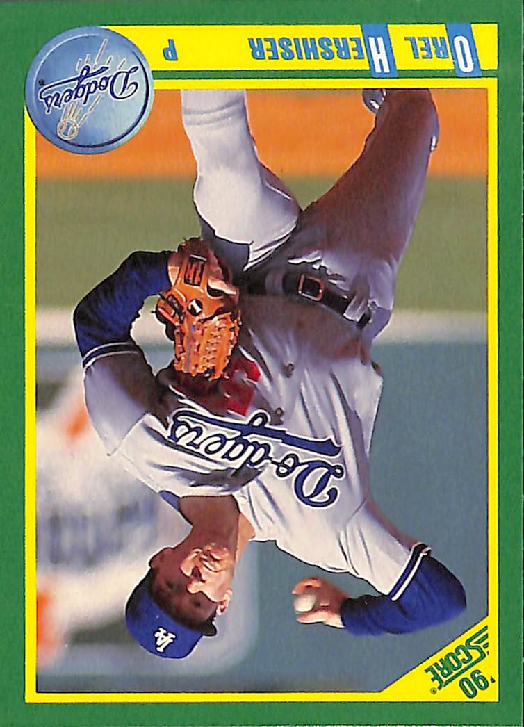 FIINR Baseball Card 1990 Score Orel Hershiser MLB Baseball Card #50 - Mint Condition