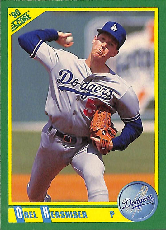 FIINR Baseball Card 1990 Score Orel Hershiser MLB Baseball Card #50 - Mint Condition