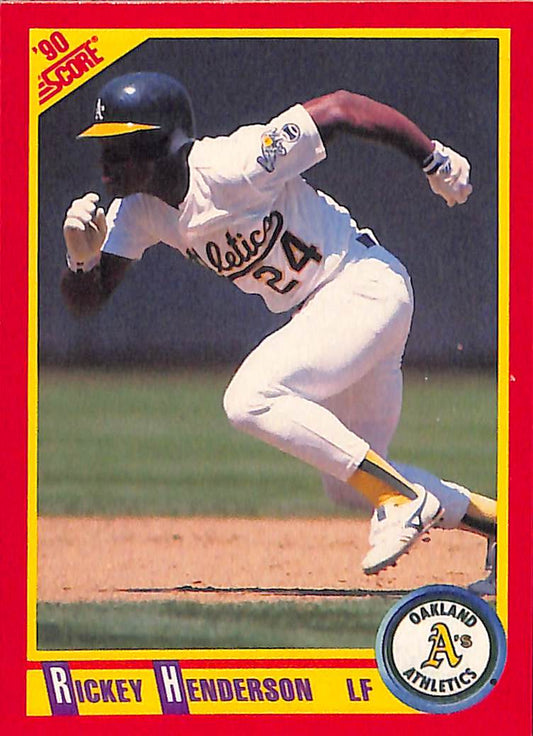 FIINR Baseball Card 1990 Score Rickey Henderson Vintage Baseball Card #360 - Mint Condition