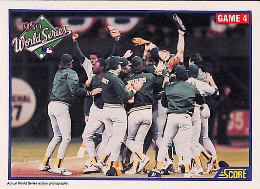 FIINR Baseball Card 1990 Score World Series Game 4 MVP Rickey Henderson Vintage Baseball Card #703 - Mint Condition