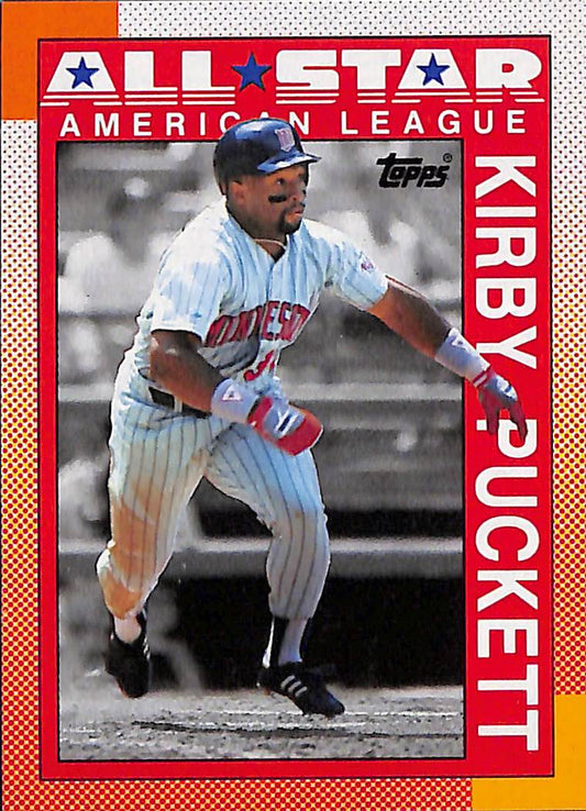 FIINR Baseball Card 1990 Topps All Star Kirby Puckett MLB Baseball Card #391- Mint Condition