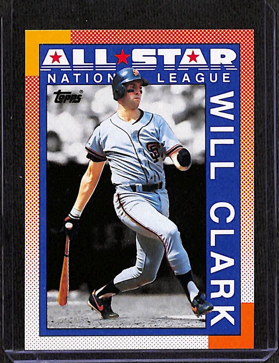 FIINR Baseball Card 1990 Topps All-Star Will Clark MLB Baseball Player Card #397 - Mint Condition