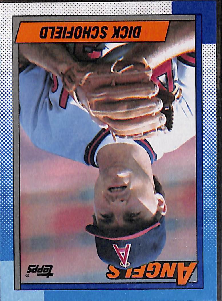 FIINR Baseball Card 1990 Topps Dick Schofield Vintage MLB Baseball Card #189 - Mint Condition