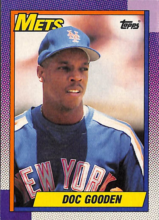 FIINR Baseball Card 1990 Topps Dwight "Doc" Gooden MLB Vintage Baseball Card #510 - Mint Condition