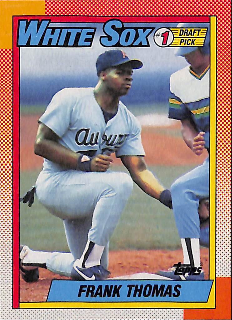 FIINR Baseball Card 1990 Topps Frank Thomas Rookie Baseball Error Card #414 - 5+ Error Card - Very Rare - Mint Condition