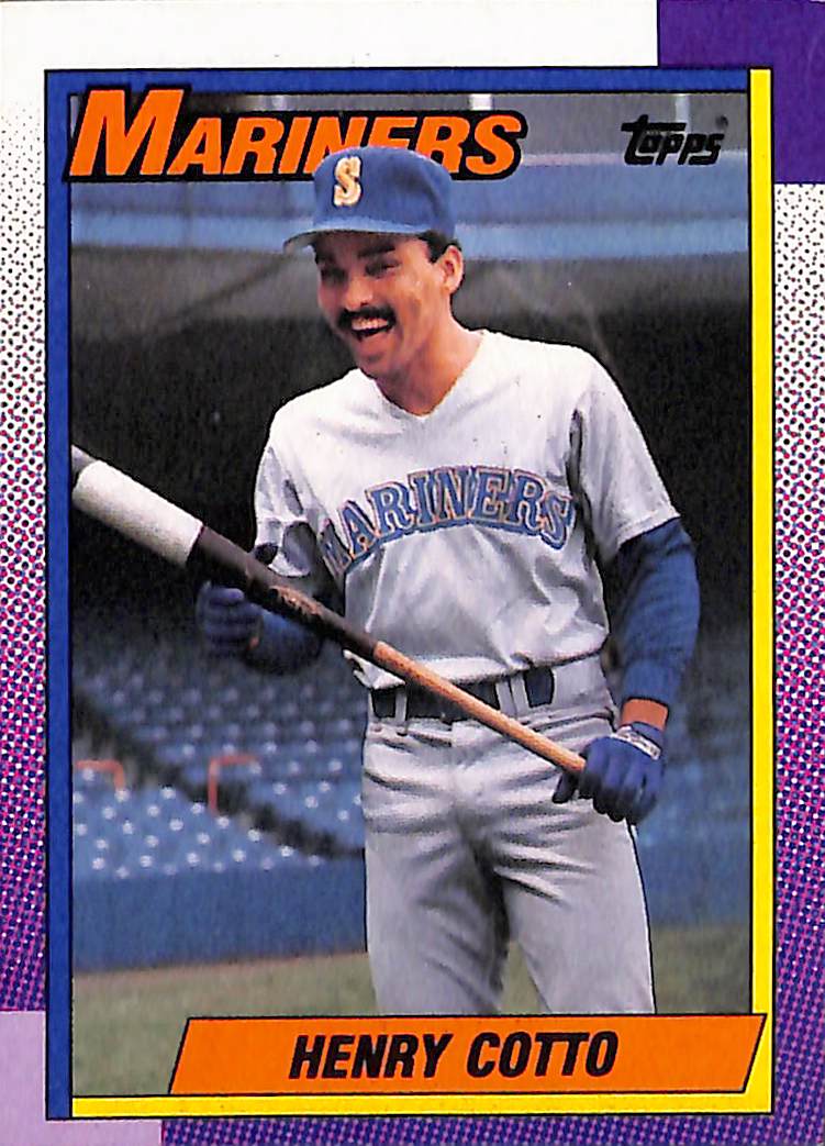 FIINR Baseball Card 1990 Topps Henry Cotto MLB Vintage Baseball Card #31 Mint Condition