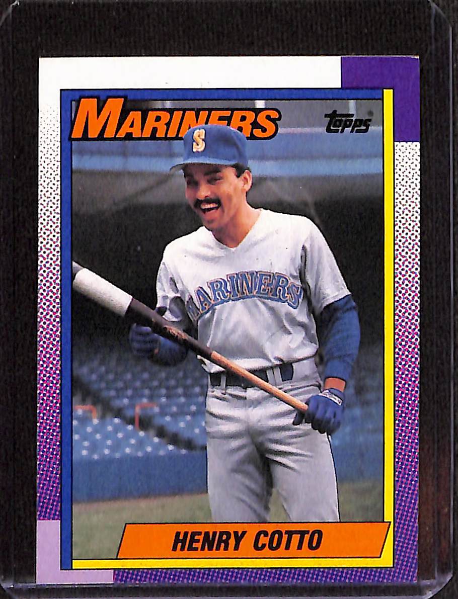 FIINR Baseball Card 1990 Topps Henry Cotto MLB Vintage Baseball Card #31 Mint Condition
