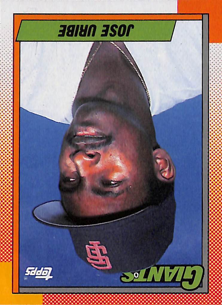 FIINR Baseball Card 1990 Topps Jose Uribe Baseball Card #472 - Mint Condition