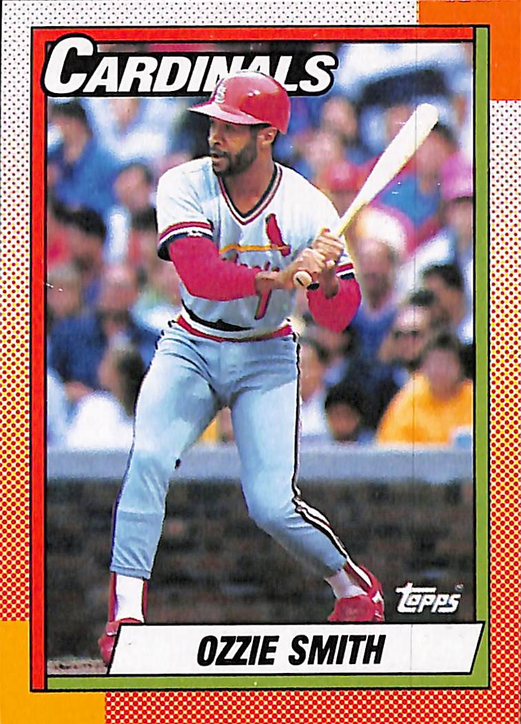 FIINR Baseball Card 1990 Topps Ozzie Smith MLB Vintage Baseball Card #590 - Mint Condition