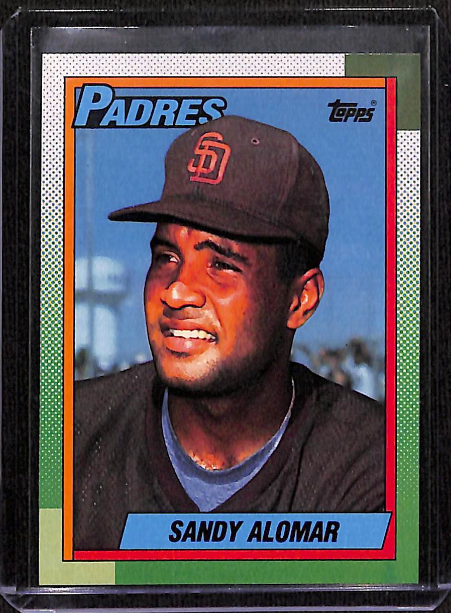 FIINR Baseball Card 1990 Topps Sandy Alomar Vintage MLB Baseball Card #353 - Mint Condition
