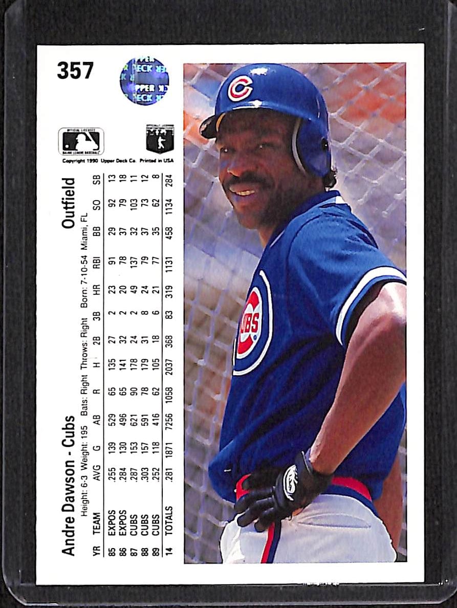FIINR Baseball Card 1990 Upper Deck Andre Dawson Baseball Card #357 - Mint Condition